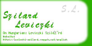 szilard leviczki business card